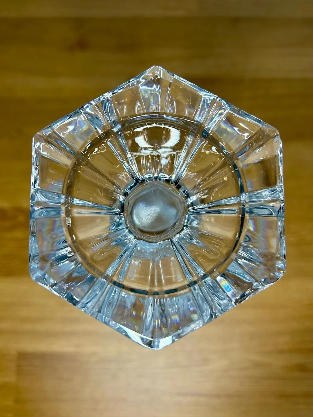 Vintage Cut Crystal Taper Candle Holders Set | Faceted Clear Home Decor